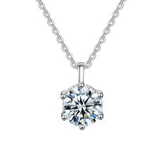 Introducing our brand-new sterling silver tennis necklace, adorned with a brilliant round cut created diamond simulant (moissanite). This necklace radiates elegance, further enhanced by its high-polished rhodium finish that promises a lasting shine. Each piece is accompanied by a GRA certificate, ensuring the authenticity of the stone. Crafted with precision, every moissanite is hand-cut and hand-set, reflecting our commitment to quality. Made from solid sterling silver and accentuated with 18k gold, this necklace offers durability and a timeless appeal, ensuring it never tarnishes or fades. Moissanite Necklace, Diamond Simulant, Silver 925 Necklace, Ball Pendant, Fine Silver, Sterling Silver Necklaces, Silver Pendant, Wedding Jewelry, Metallic Silver