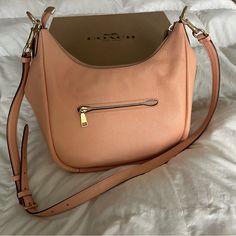 Shoulder Or Crossbody Wear. Detachable Strap With 22 1/2" Drop For Shoulder Or Crossbody Wear. Outside Zip Pocket. Never Used. Hobo Crossbody Bag, Vintage Coach Bags, Coach New York, Bags Coach, Heart Bag, Black Leather Crossbody Bag, Coach Crossbody, Brown Leather Strap, Leather Crossbody Purse