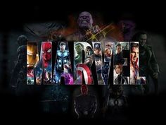 the word marvel surrounded by many superhero characters