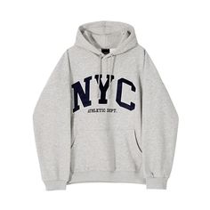 Grey Nike Vintage Sweatshirt, Cute Graphic Sweatshirt, College Hoodie Outfit, Nyu Hoodie, Trending Sweatshirts, Baggy Hoodies, Hoodie Los Angeles, Nyc Sweatshirt, Nyc Hoodie