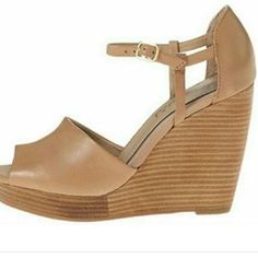 Brand New, Never Been Worn, Size 10 Tan/Nude Splendid “Davie” Wedge Sandals. I’m A Size 10 In Most Everything, However With Heels I Sometimes Need To Size Down.. I Wanted These To Work So Badly, I Can’t Find Them Anywhere , But They Run Big- Would Best Fit Someone With Size 10.5, Possibly Even An 11. Last Photos Are To Show Additional Room Available. Would Trade For Size 9.5 Or 9 Elegant Brown Wedge Sandals For Spring, Spring Formal Beige Wedge Sandals, Elegant Beige Wedge Sandals With Stacked Heel, Brown Open Toe Wedge Sandals With 4-inch Heel, Spring T-strap Wedge Sandals With Buckle Closure, Synthetic Open Heel Wedge Sandals With Cork-bed Midsoles, Brown Slip-on Wedge Sandals With Buckle Closure, Womens Shoes Wedges, Tan Brown