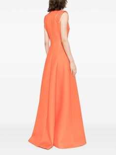 Find SAIID KOBEISY Floral-detail Neoprene Gown on Editorialist. orange floral detail decorative stitching crew neck concealed rear zip fastening sleeveless long length straight hem Neoprene Gown, Saiid Kobeisy, Decorative Stitching, Long Length, Top Brands, Stitching, Crew Neck, Luxury Fashion, Orange