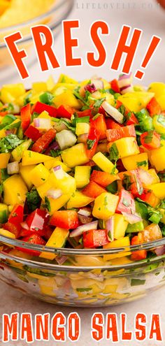 Discover the perfect Mango Salsa recipe that’s sweet, spicy, and refreshingly delicious. Perfect for tacos, grilled fish, served with chips. Summer Party Appetizers, Mango Salsa Recipe, Fresh Mango Salsa, Candied Jalapenos, Crunchy Veggies, Mango Salsa Recipes, Mango Avocado Salsa, Green Enchilada Sauce, Fruit Salsa