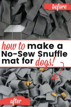 how to make a no - sew snuffle mat for dogs with instructions