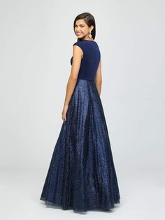 Madison James - 19-250M Satin Jewel Glitter Tulle A-line Dress – Couture Candy Unique Party Dresses, Madison James, Dress Couture, Designer Dresses For Women, Couture Candy, Plus Size Prom Dresses, Jewel Neckline, Party Dresses For Women, Fitted Bodice