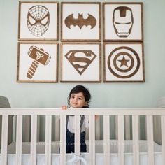 These unique superhero signs are perfect for the little (or big) superheroes in the family and mom who would prefer to keep a neutral color palette! These signs are perfect for creating a gallery wall. Superhero Wall Decor, Superhero Decor, Superhero Signs, Marvel Room, Art Cricut, Superhero Decorations, Superhero Nursery, Superhero Bedroom, Superhero Wall