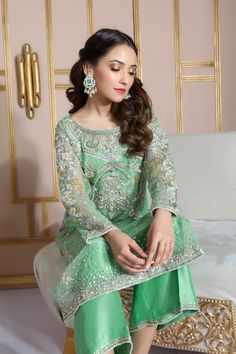 Electra | Pakistani Designer Outfit | Sarosh Salman Silk Thread Embroidery, Color Candy, Designer Outfit, Embroidery Shirt, Pakistani Fancy Dresses, Net Dupatta, Pakistani Designers, Thread Embroidery, Desi Fashion