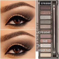 Eyeshadow look with Naked 2 Palette Urban Decay Primer Potion, Mekap Mata, Brown Eyeshadow, Naha, Makati