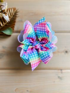 Rainbow Easter Basket Hair Bows Hair Bows Diy, Ellie Ellie, Bows Diy, French Clip, Holiday Bows, Easter Hair Bow, Easter Hair, Diy Hair Bows, Diy Bow