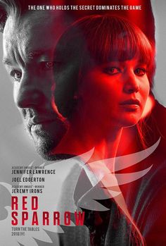 the movie poster for red sparrow