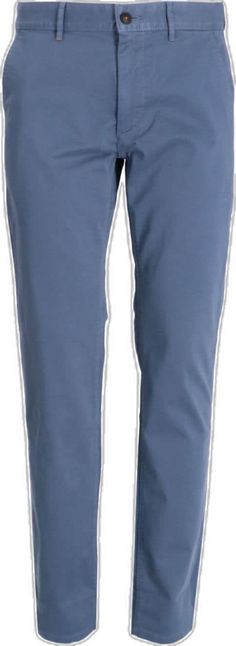 Blue Straight Hem Jeans For Work, Classic Blue Pants With Five Pockets, Blue Straight Jeans With Welt Pockets, Blue Mid-rise Jeans For Business Casual, Blue Stretch Casual Chinos, Blue Straight Leg Jeans With Welt Pockets, Mid-rise Blue Jeans For Business Casual, Blue Straight Chinos For Business Casual, Blue Chinos For Business Casual