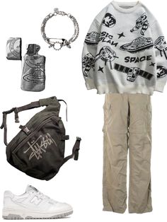 Sick Clothes, Y2k Clothes, Vibe Clothes, Tomboy Fashion, Streetwear Men Outfits, Grunge Outfits