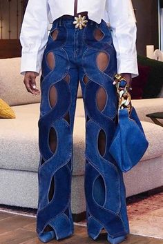 Festival Mode, Denim Street Style, Straight Denim Jeans, Moda Denim, Buckle Jeans, Design Moda, Denim Patterns, Love Jeans, Patchwork Jeans