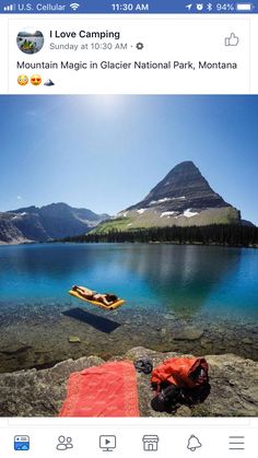 an instagram page for the hidden lake trail in glacier national park