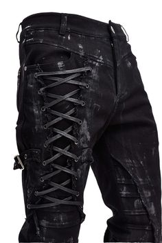 The Zombie Goth Pants | Goth Mall Apocalypse Pants, Gothic Clothing Men, Punk Apocalypse, Zombie Goth, Edgy Pants, Gothic Fashion Men, Goth Pants, Unique Pants, Distressed Pants