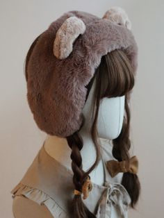 Keep warm in winter by wearing a inexpensive soft plush earmuffs. Kawaii hairband style earmuff with a pair of bear-ears. Winter Head Accessories, Aesthetic Earmuffs, Bear Ears, Head Accessories, Earmuffs, Keep Warm, Soft Plush, Cool Outfits, Teddy Bear