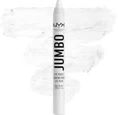 NYX Professional Makeup Jumbo Eye Pencil, Highly Pigmented & Blendable Color, Versatile Stick Format, Use as an Eyeliner, Shadow and Highlighter Pencil, Vegan Formula, Milk, 0.18 Ounce Available in 16 Shades Nyx Highlighter, Nyx Jumbo Eye Pencil, Crayon Eyeliner, Jumbo Eye Pencil, Creamy Eyeshadow, White Eyeliner, Eyeshadow Base, Nyx Makeup, Eyeshadow Eyeliner