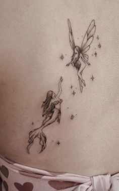 tattoo art Small Fairy Tattoos, Whimsical Tattoos, Fairy Tattoo Designs, Small Pretty Tattoos, Mermaid Tattoo, Mermaid Tattoos, Fairy Tattoo, Discreet Tattoos