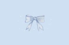 a white bow on a light blue background