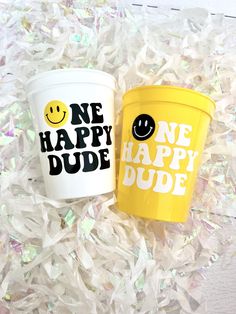 one happy dude and one happy dude cups