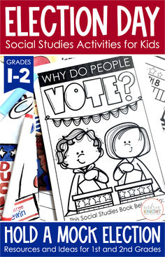 Election Day is coming up. Everybody is talking about the issues and kids want to participate in some way. But many don’t fully understand and they wonder, “What is voting all about?” This topic is on our social studies radar, so finding Election Day activities has made its way to the top of our to-do list. In this blog post for 1st and 2nd grade teachers, we share our favorite books, resources, and ideas for this season of voting, including a tried and true favorite... holding a mock election! Teaching Government 2nd Grade, Reading Restaurant, 2nd Grade Social Studies, Teaching Government, Primary Activity, Third Grade Social Studies, Elementary Stem Activities