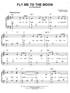 fly me to the moon sheet music