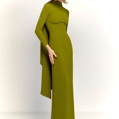 Brand New Never Worn Size Uk 8, Us 4 But Fits More Like A 2/3 Chic Green Maxi Dress With Draped Sleeves, Chic Green Dress With Draped Sleeves, Green Fitted Dress With Draped Sleeves, Elegant Green Maxi Dress With Draped Sleeves, Chic Green Long Sleeve Evening Dress, Green Fitted Maxi Dress With Draped Sleeves, Green Fall Dress, Wedding Guest Dress Green, Green Fall Dresses