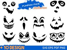 pumpkin face halloween svg files