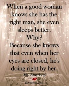 a bed with lights and a quote on it that says, when a good woman knows she