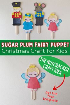 sugar plum fairy puppet christmas craft for kids the nutcracker craft idea get the free printable