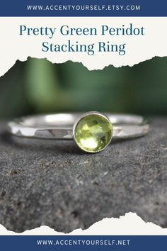 Peridot is the birthstone for August and is said to balance emotions and the mind. . . who knew? It is also the gemstone for the 16th wedding anniversary. This simple sterling silver rose cut peridot stacking ring is a great gift, or an addition to a collection of stacking rings.  Here are the details:  

This ring is made with a 6mm bezel set peridot on a sturdy sterling silver band handmade in your size. It can be worn with other stackable rings, or by itself. Stackable Peridot Birthstone Ring For Anniversary, Stackable Peridot Jewelry For Anniversary, Stackable Peridot Anniversary Jewelry, Peridot Gemstone Stackable Rings For May Birthstone, Stackable Peridot Gemstone Rings For May Birthstone, Stackable Peridot Rings For Anniversary, Stackable Peridot Jewelry As Gift, Stackable Peridot Jewelry Gift, Wedding Stackable Peridot Rings With Birthstones