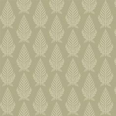 a wallpaper with leaves on it in grey and beige colors, the background is made up