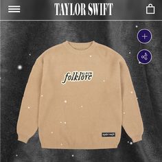 Taylor Swift Folklore Sweater From The Holiday Collection 2023 - Removed From Bag To Try On But Never Worn Size 2xl Comes From A Pet Friendly Home Folklore Sweater, Folklore Album, Patch Crewneck, Taylor Swift Folklore, Chenille Patch, Holiday Collection, Crewneck Sweater, Try On, Crew Neck Sweater