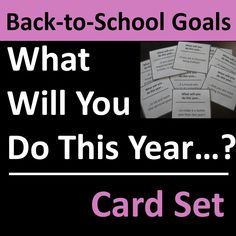 back - to - school goal cards with the words what will you do this year?