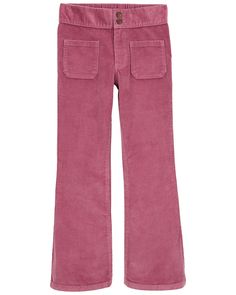 Kid Flared-Leg Corduroy Pants - Pink - OshKosh | Carter's Preemie Clothes, Mix Match Outfits, Carter Kids, Favorite Boots, Pink Kids, Toddler Boy Outfits, Kids Outfits Girls, Active Wear Outfits, Pink Pink