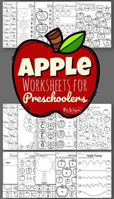 an apple worksheet for preschoolers with the words apples on it