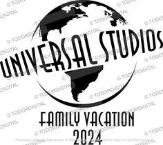 the logo for universal studios family vacation