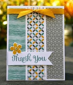 a thank card made with the stamp set