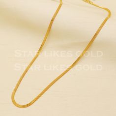 Adorn yourself with this elegant gold necklace, featuring a delicate chain and a stunning, handcrafted pendant. Its versatile design makes it a perfect accessory for both casual and formal looks, adding a subtle touch of glamour to your ensemble. 22kt yellow gold handmade chain jewelry from India. Brand- StarLikesGoldIndia Metal- yellow gold real gold. Metal purity- 22 Karat. Weight- 14.14 grams approx. Length - 21 inches (if you need different size please contact) Width-  3 millimeter, approx. Handmade Chain Jewelry, Elegant Gold Necklace, Handmade Chain, Handmade Fine Jewelry, Delicate Chain, Chain Jewelry, Gold Chain Necklace, Necklace Handmade, Chains Jewelry