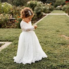 White Lace Infant/Toddler Dress. Materials: Lace, Tulle, Cotton Lined. Size 6-12m Length 24” White Dress For Kids Wedding, Cute Long Sleeve Princess Dress For Baptism, Fitted Long Sleeve Baptism Dress, First Communion Dress, Junior Bridesmaid Dress, Flower Girl Dress Lace, Communion Dresses, Junior Bridesmaid Dresses, Junior Bridesmaid