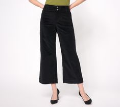 Warm up this winter in a pair of corduroy pants designed to add a chic touch to blouses, sweaters, and T-shirts alike. From Studio ParkTM x Amy Stran. Corduroy Pants Women, Athletic Apparel, Pants Design, Jeans Jumpsuit, Corduroy Pants, Skirt Suit, T Shirt Top, Black Pants, Wide Leg Pants