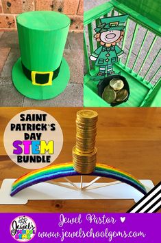 St. Patrick's Day STEM Activities BUNDLE (St. Patrick's Day STEM Challenges) | This is a bundle of three of my St. Patrick's Day STEM challenges: Leprechaun Trap St. Patrick's Day STEM Challenge, Leprechaun Hat St. Patrick's Day STEM Challenge, and Rainbow Bridge St. Patrick's Day STEM Challenge.  These St. Patrick's Day STEM Activities are fun, creative, and engaging! They will surely get your students designing and building during this time of year. Click to see them on TpT! March Stem Challenges, March Stem, March Projects, Teach Place Value, Life Science Activities, Stem Elementary, Primary Teacher, March Activities, Leprechaun Trap