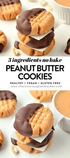 no bake peanut butter cookies with 3 ingredients vegan keto