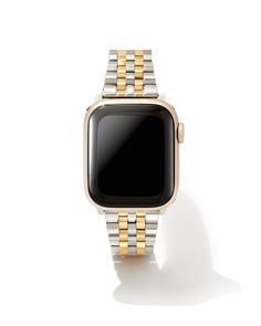 Designed to fit your Apple Watch® and Samsung Galaxy Watch®, the Alex 5 Link Watch Band in Two Tone Stainless Steel is the very definition of classic, bringing a timeless touch to modern technology and pairing perfectly with your bracelet stack. To switch up your bands, simply press down on the easy release mechanism and then align each new band to the pinholes on either side of the watch. Metal Gold & Silver Stainless Steel Compatibility Compatible with Apple Watch® Series 1-9, Apple Watch® Ult Chanel Watch Band, Watch Stack, Kendra Scott Store, Samsung Galaxy Watch, Apple Watch Series 1, Gold Ring Sets, Watch Accessories, 15th Birthday, Hair Clothes