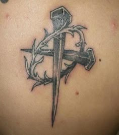 Cody Cross With Crown, Crown Tattoo Men, Thorns Tattoo, Crucifix Tattoo, Faith Tattoos, Thorn Tattoo, Cross Nails, Cross Tattoo For Men, Faith Tattoo