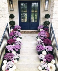 an instagram page with flowers on the front steps