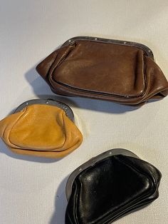 "Vintage 1960s small SWEDISH traditional style (Smålandsbörs) genuine leather wallet for money or all those small things Choose your choice under option * Light brown/beige Size about 9 * 6 cm/ 3.54\" * 2.36\" * Black Dimensions about 9.5 * 6cm / 3.74\" * 2.36\" * Brown Size about 14 * 8 cm / 5.51\" * 3.14\"" Retro Leather Wallet With Coin Pocket, Vintage Handmade Brown Pouch, Handmade Brown Vintage Pouch, Vintage Compact Coin Purse With Card Slots, Retro Pouch Coin Purse, Vintage Wallet With Coin Pocket, Vintage Pouch Coin Purse With Card Slots, Vintage Wallets With Coin Pocket For Everyday, Retro Daily Use Coin Purse