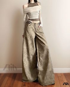 Zlily - Fashionable High-waisted Wide-leg Pants Pant Length, Straight Leg Pants, Dressmaking, Leg Pants, Wide Leg Pants, High Waist, Straight Leg, Wide Leg, High Waisted