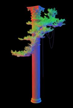 an image of a tree that is in the shape of a tower