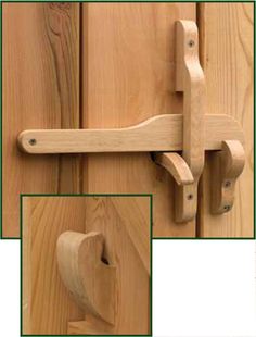 a wooden door with a handle on it